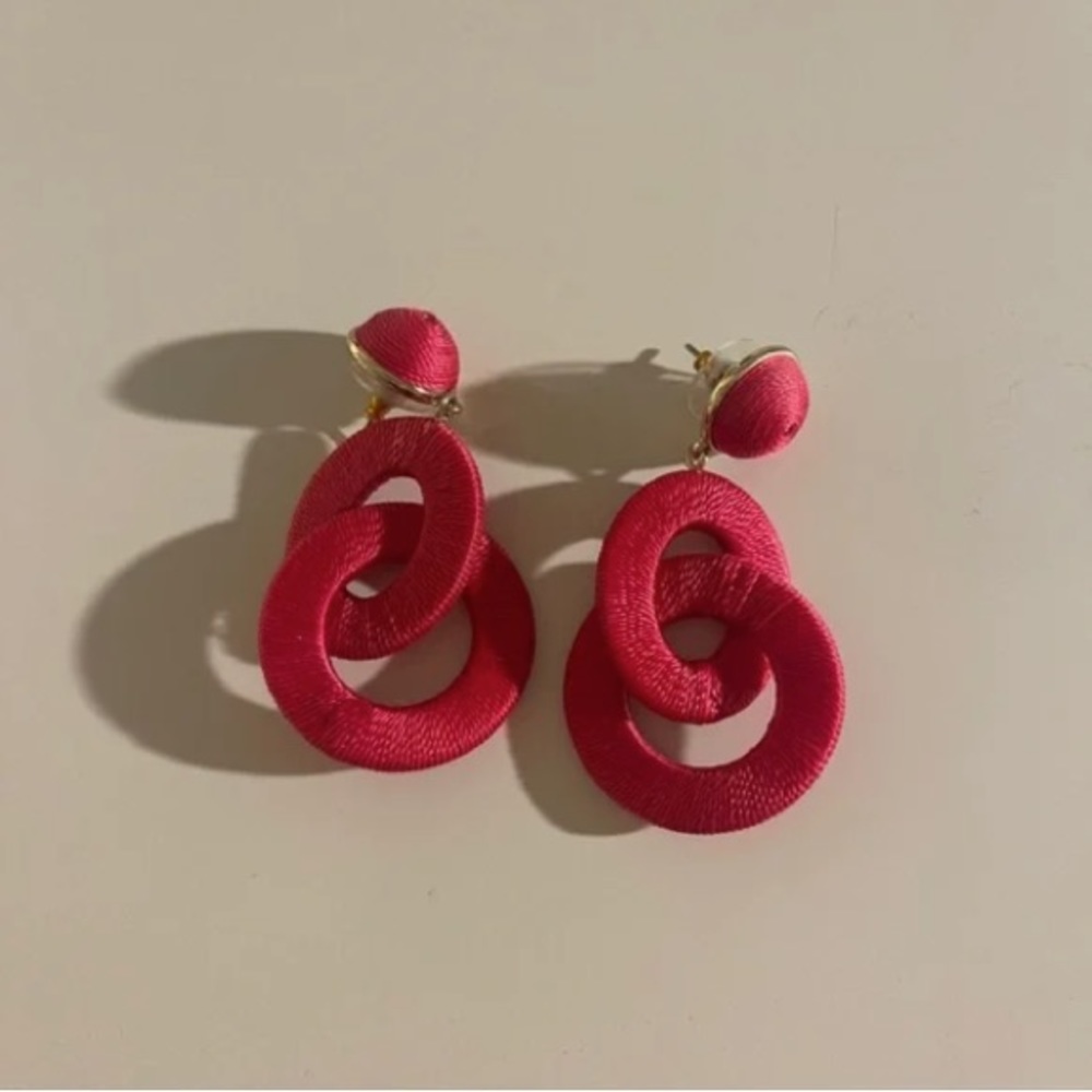 LOFT pink dangle earrings